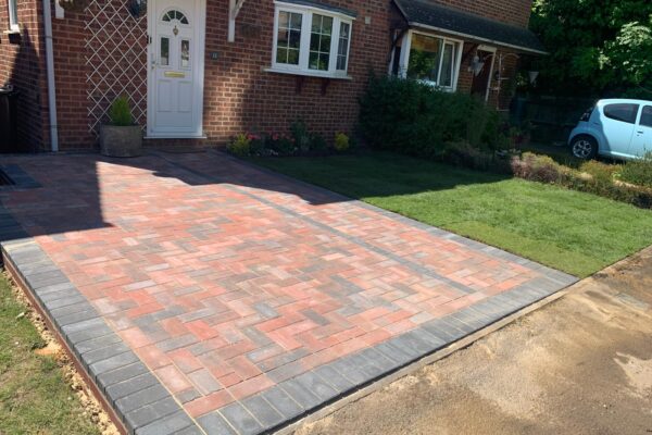 Brindle & Charcoal Block Paving Driveway in St Albans