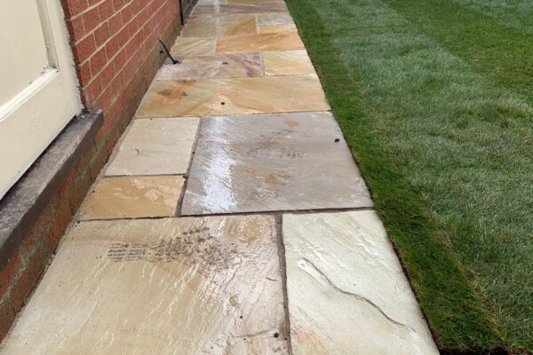sandstone patio and path in st albans
