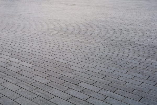 charcoal block paving patio