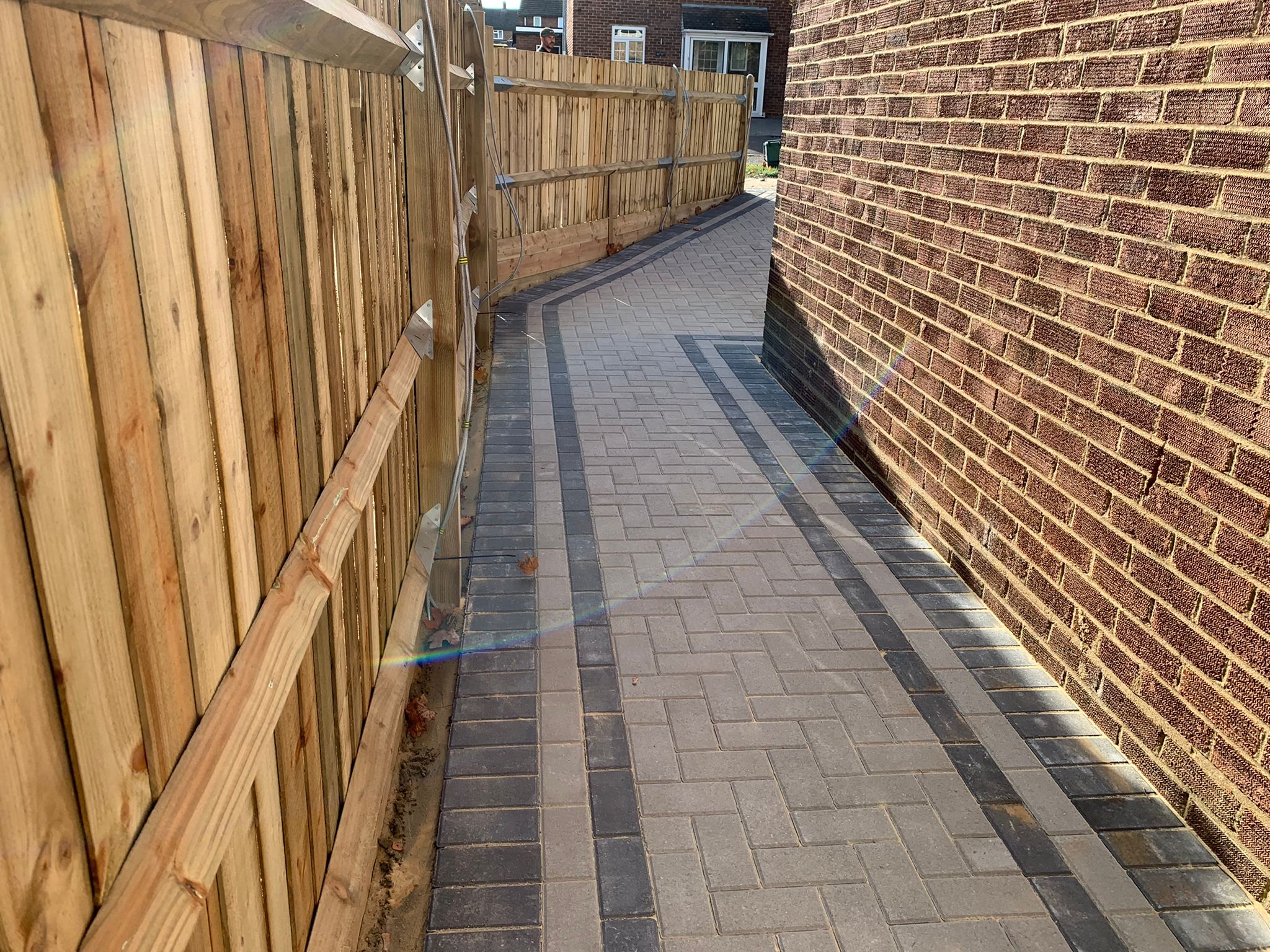 block paving pathway